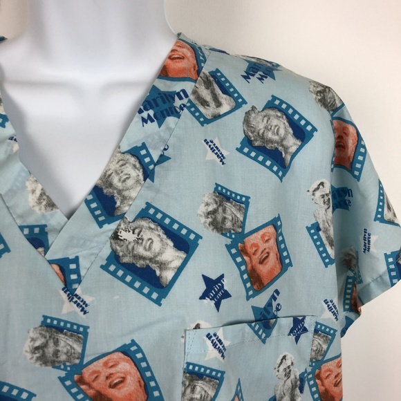 Maryland Women’s Scrub Top Size M Blue RD7 - Picture 2 of 7